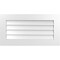 Ekena Millwork Vertical Surface Mount PVC Gable Vent: Non-Functional, w/3-1/2"W x 1"H, Standard Frame, 34"W x 18"H GVPVE34X1801SN - alternate 1